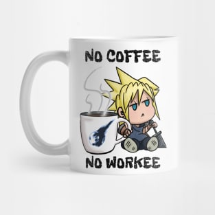 Chibi Cloud Coffee Kawaii Final Fantasy 7 Cloud Strife Mug